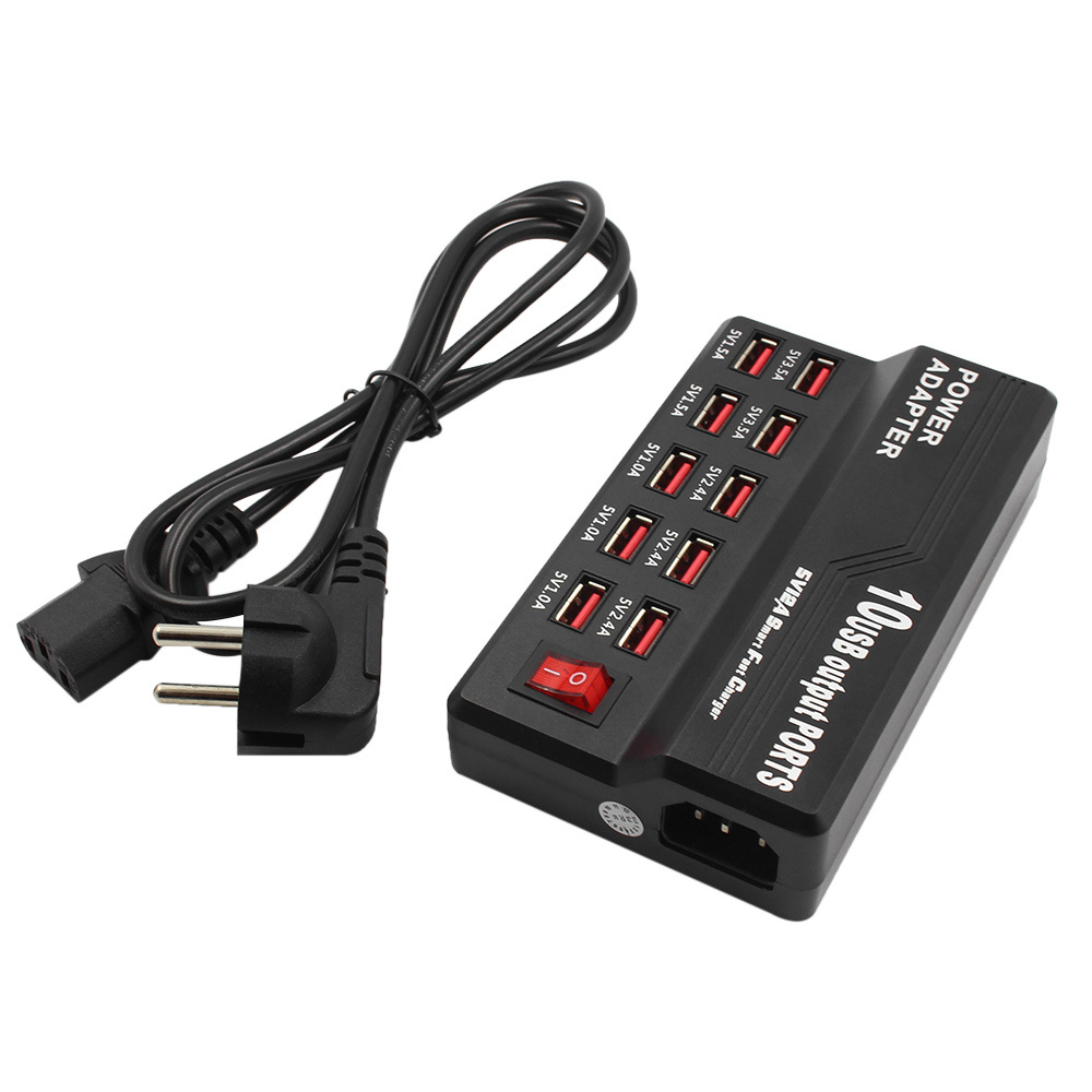 Многофункциональный высокоскоростной 10-портовый USB-разъем переме ...