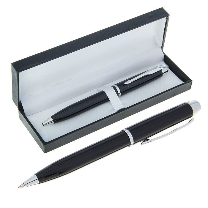 Ручка шариковая, подарочная, в кожзам футляре, поворотная, "Вектор ...