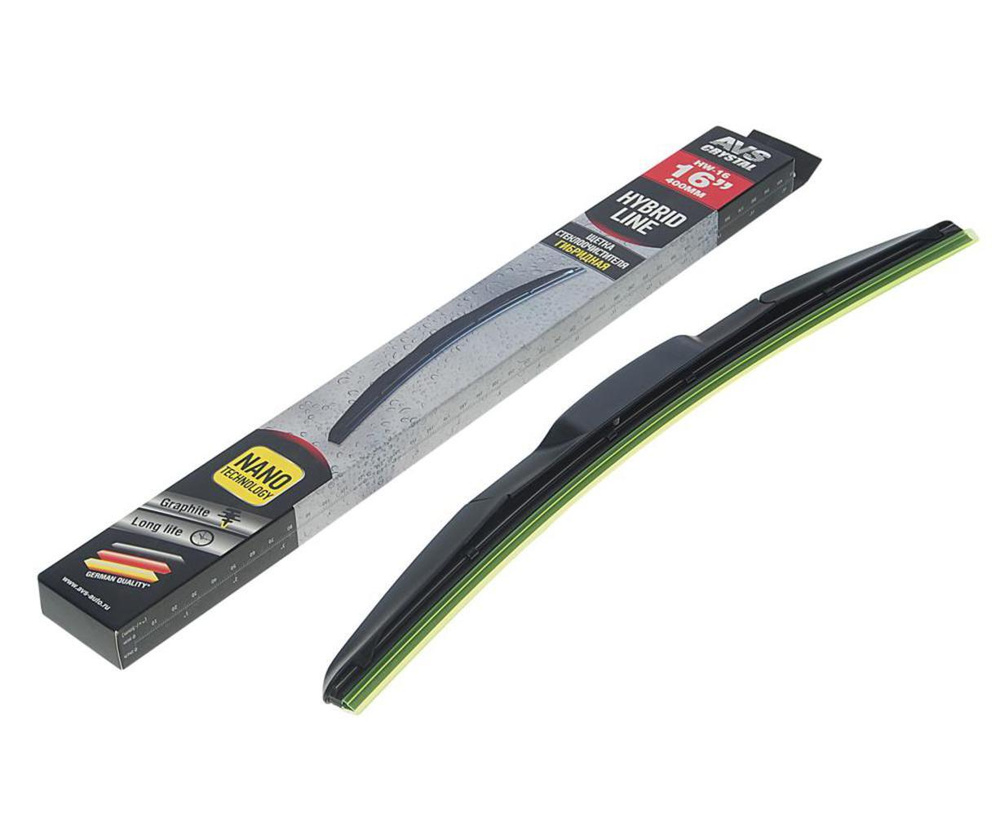 Щетка стеклоочистителя гибридная AVS 475427, крепление Крючок (Hook / J ...