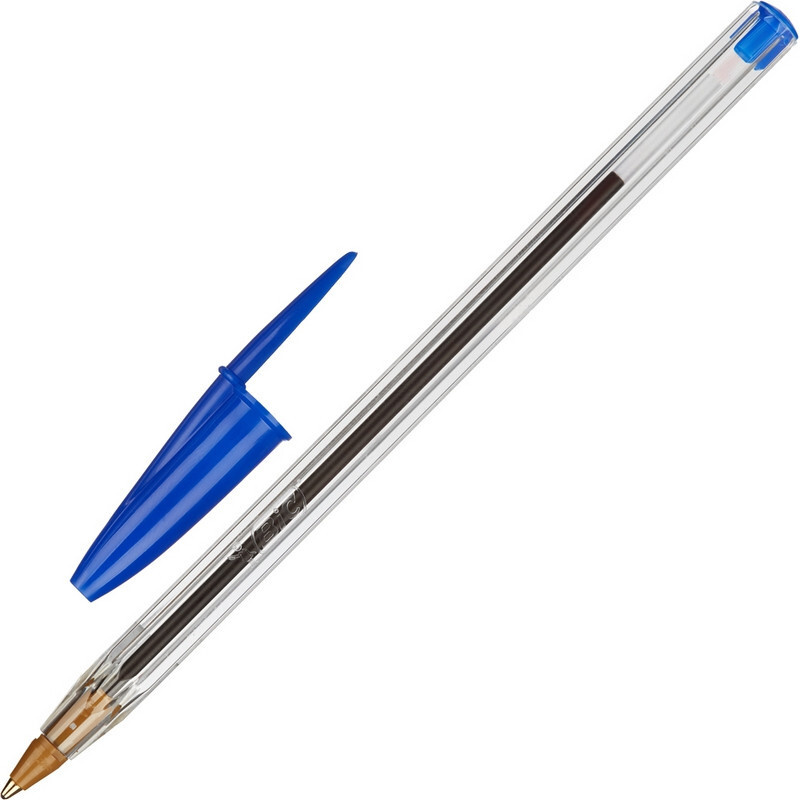 Ручка шариковая BIC Cristal синий 0,32 мм Франция - 5 шт #1