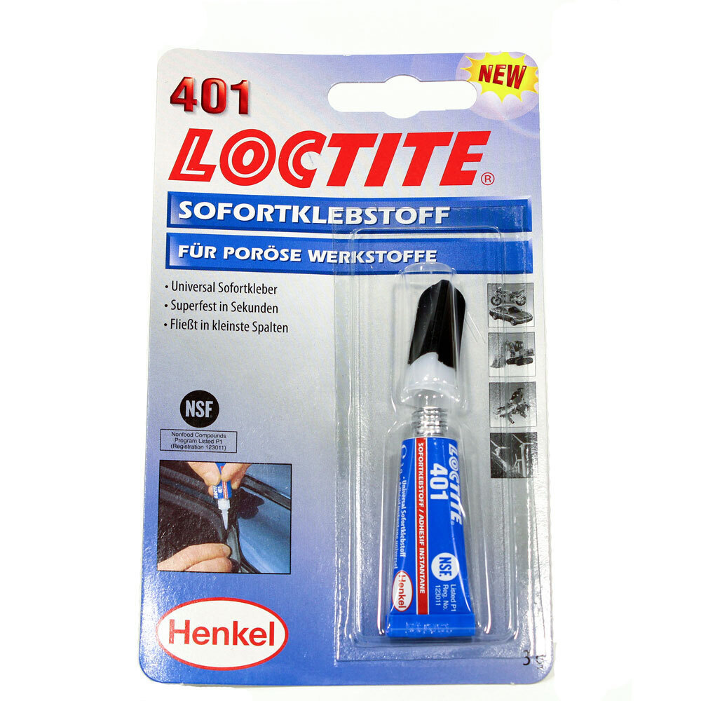 Клей моментальный цианоакрилатный общего назначения LOCTITE 401, 3гр  #1