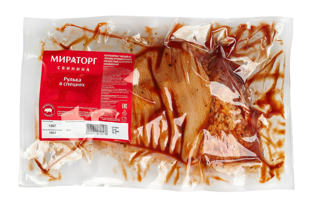 Рулька свиная в специях Мираторг, охлажденная, 1,3-1,4 кг - купить с ...