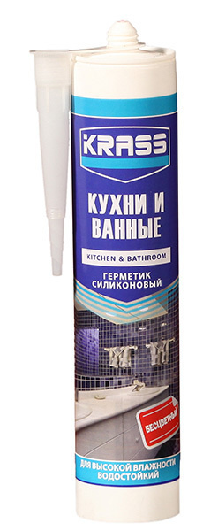 Силиконовый герметик krass для кухни и ванны