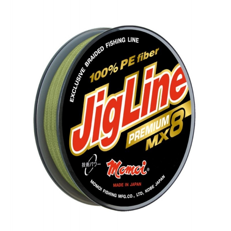 Плетеный шнур JigLine Premium WX8 0,35 мм, 32 кг, 150 м, зеленый #1