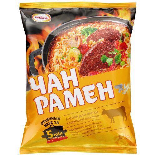 Доширак Чан рамен лапша быстрого приготовления со вкусом говядины, 120 г #1