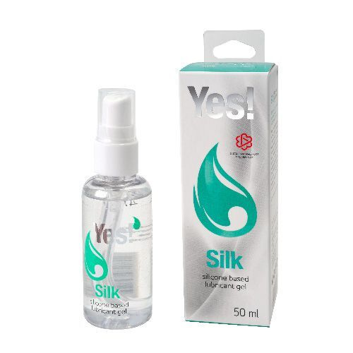 Силиконовая гипоаллергенная вагинальная смазка Yes Silk, 50 мл.  #1