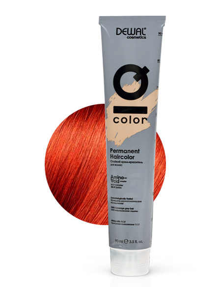 8.44 Краситель перманентный IQ COLOR, 90 мл DEWAL Cosmetics DC8.44 Light intense copper blonde (светлый #1