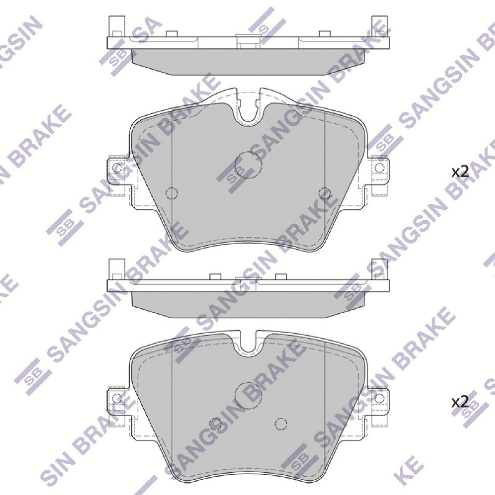 Колодки тормозные Sangsin Brake SP4129 Передние - купить по низким ценам в  интернет-магазине OZON (945837880)