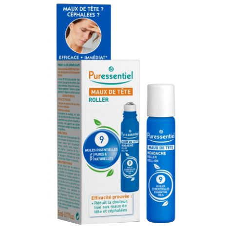 Puressentiel Роллер успокаивающий от головной боли 9 эфирных масел Maux De Tete Roller 5 мл #1