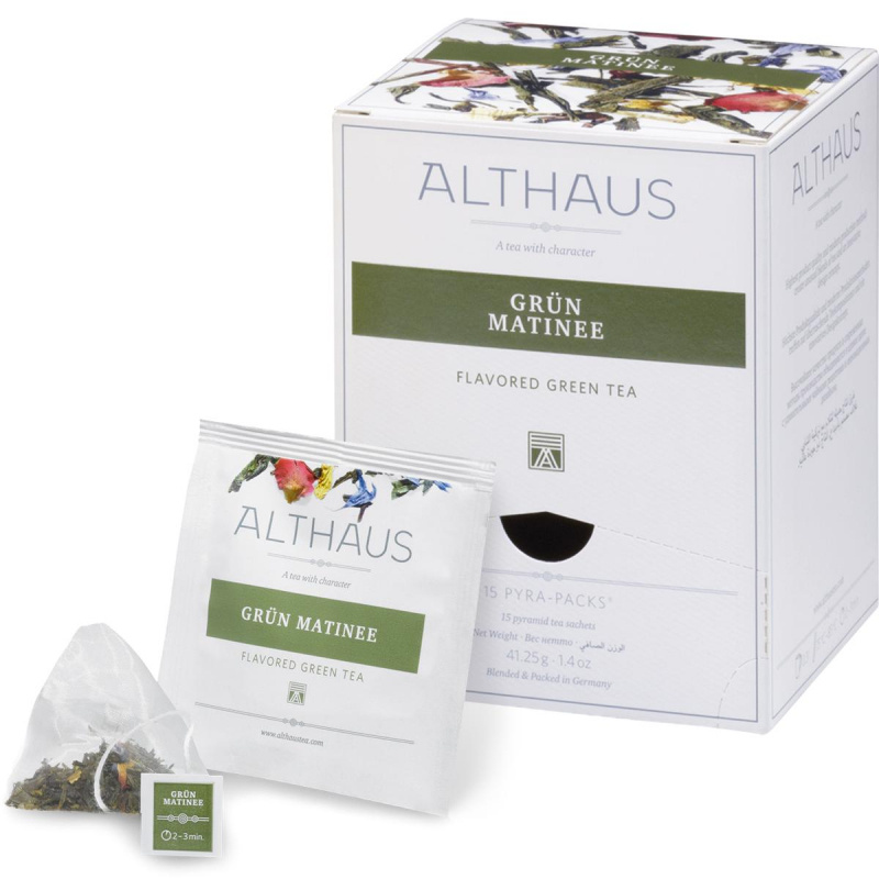 Чай Althaus Grun Matinee Pyra-Pack 15пак х 2,75г TALTHL-L00146 #1