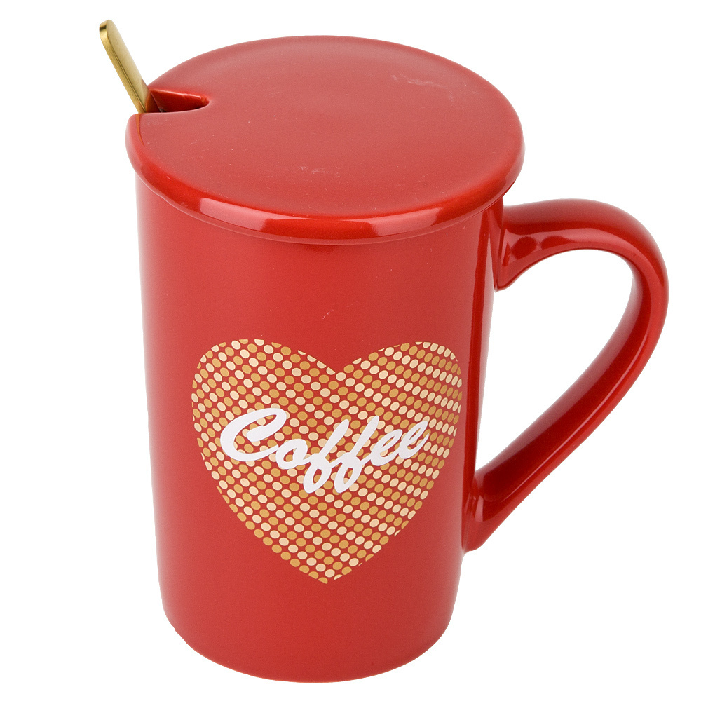 Кружка с крышкой и ложкой "Coffee", 410 мл., Nouvelle , 2210058-2 #1