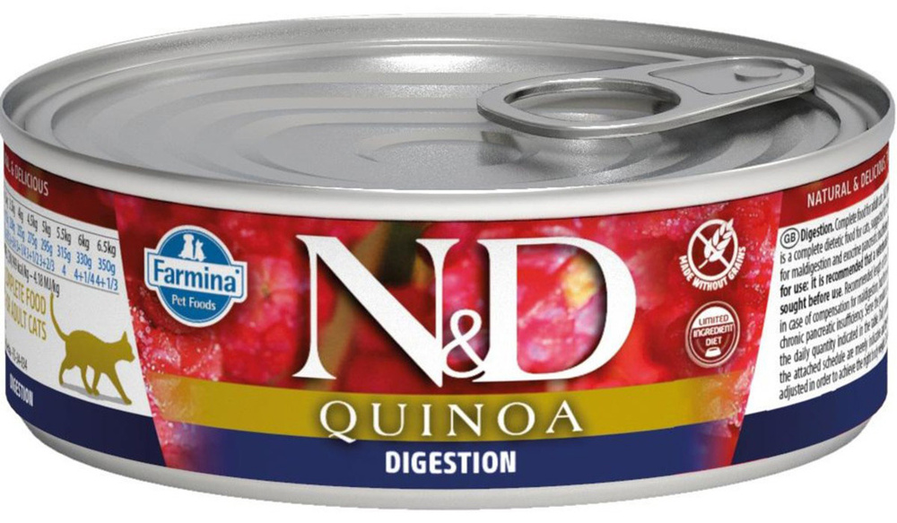 Консервы FARMINA CAT N&D QUINOA DIGESTION беззерновые для взрослых