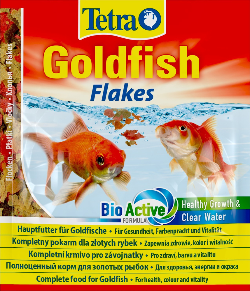 Корм для рыб Tetra Goldfish Flakes, 12г пакет хлопья #1