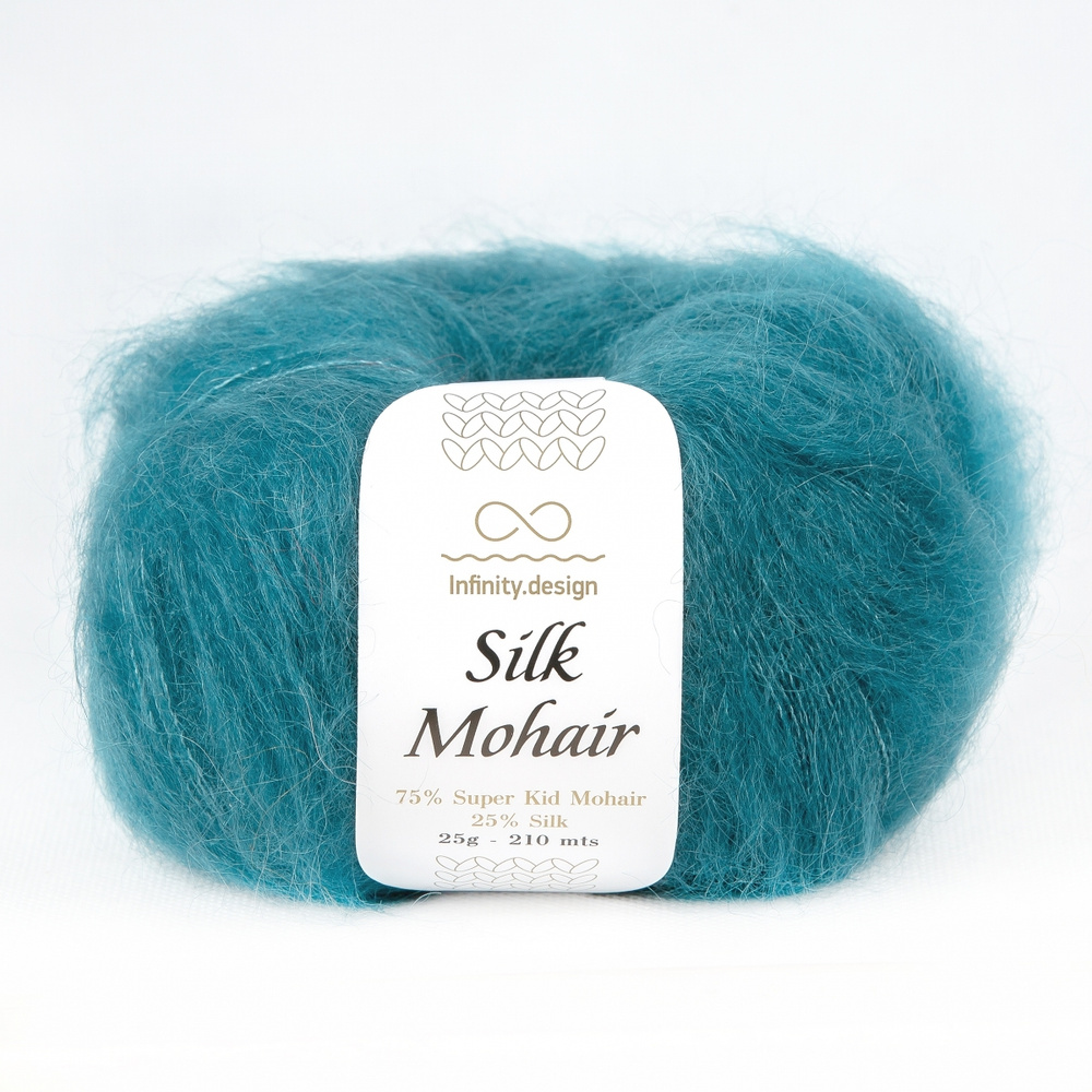 Пряжа для вязания Infinity Design Silk Mohair (6545 Petrol) 10 мотков #1