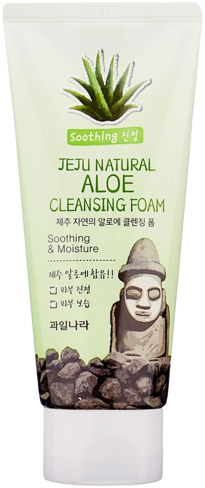 Пенка для лица с алоэ Welcos Jeju Natural Aloe Cleansing Foam, 120 мл #1