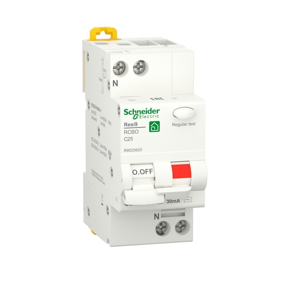 Дифференциальный автомат Schneider Electric Resi9 1P+N 25А ( C ) 6 кА, 30 мА ( AC ), R9D25625  #1