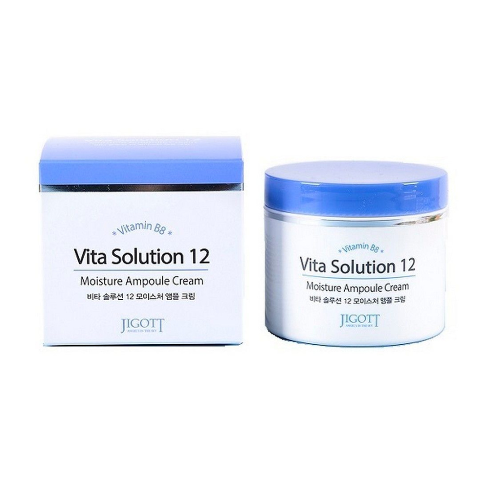 Jigott, Увлажняющий ампульный крем для лица Vita Solution 12 Moisture Ampoule Cream, 100 мл  #1