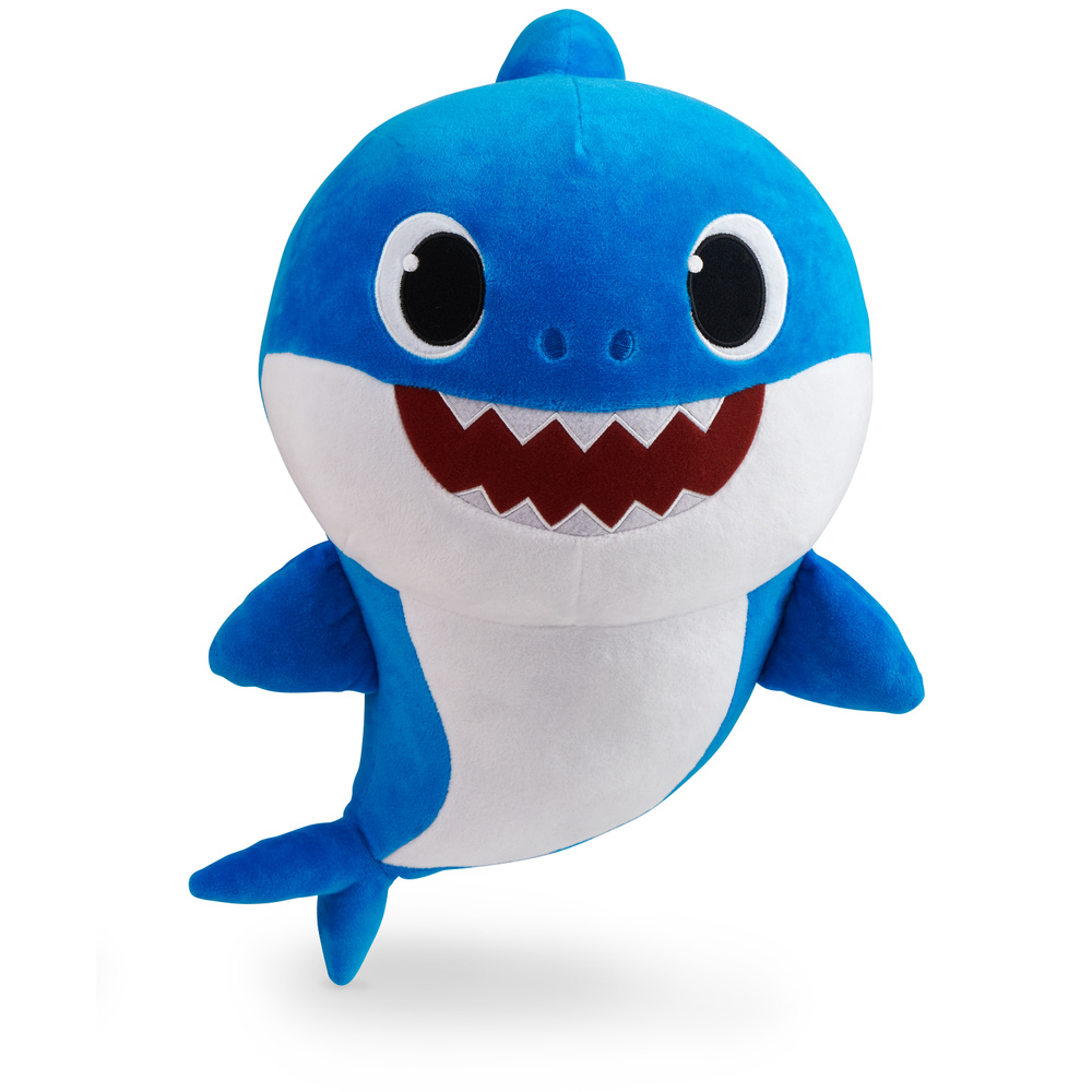 Игрушка мягкая плюшевая Папа Акула Baby Shark, 35 см, синий, WowWee