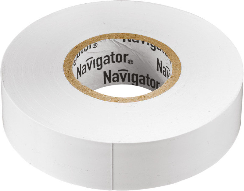 Изолента ПВХ белая 15мм 10м Navigator NIT-B15-10/WH 71 228 - 1 шт #1
