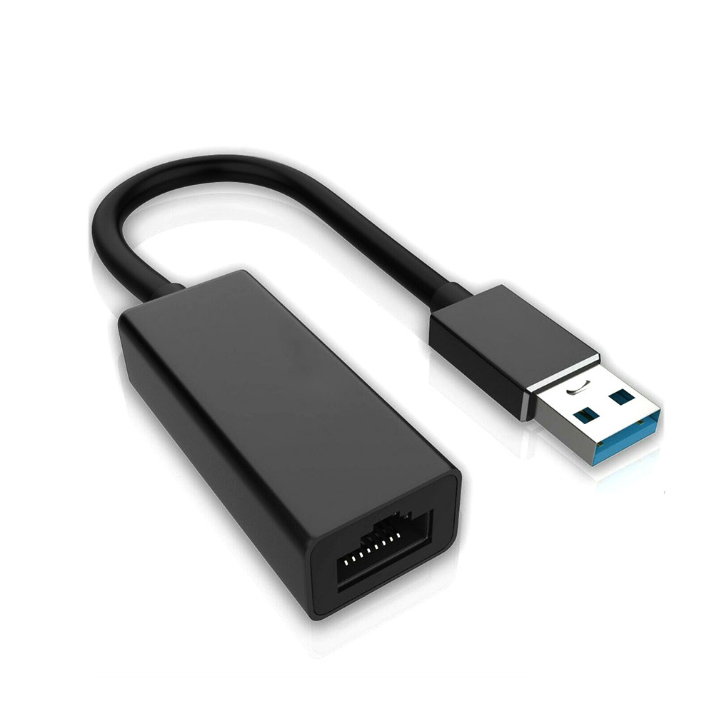 Сетевой адаптер USB 3.0 Gigabit Ethernet LAN RJ45, 1000 Мбит/с, черный ...
