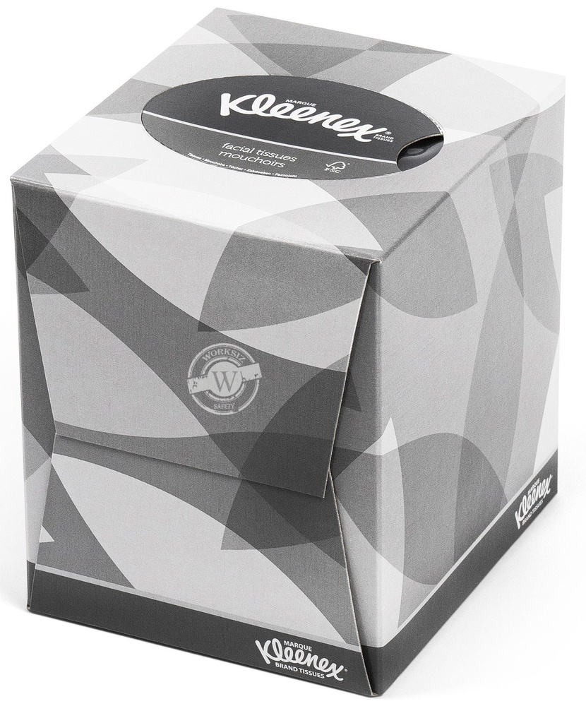 Салфетки бумажные косметические для лица Kleenex / Клинекс 8834 в кубе, 1 шт.  #1