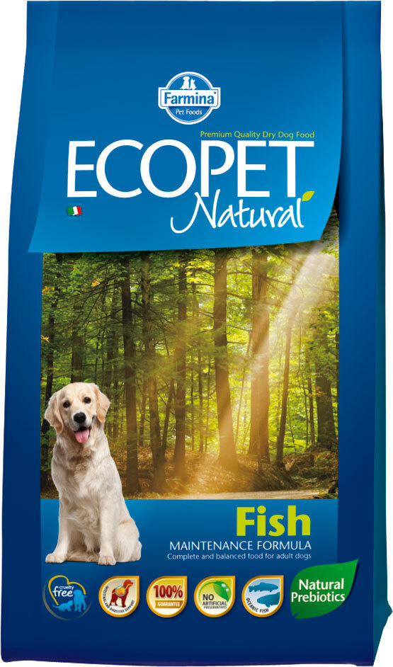 Корм Farmina Ecopet Natural Fish для взрослых собак с рыбой, 12 кг ...