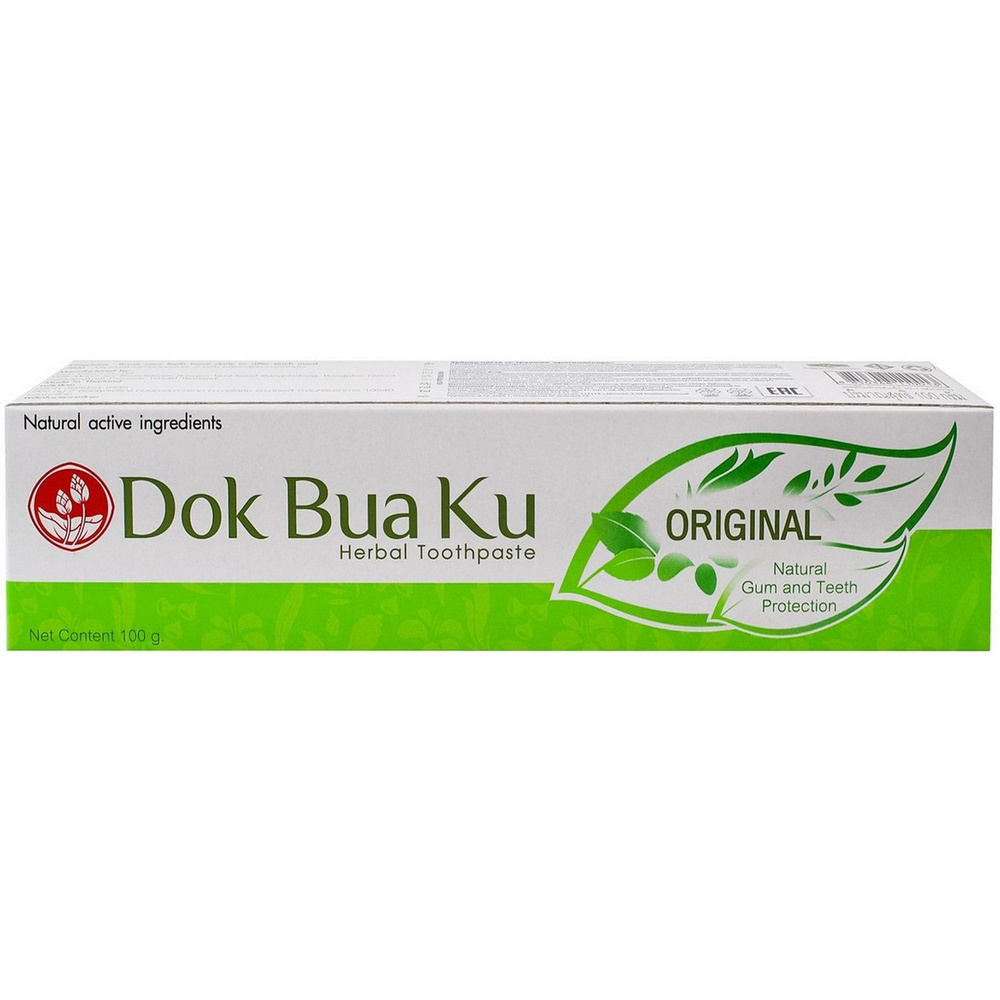 Зубная паста Twin Lotus Dok Bua Ku Original с травами, 100г #1