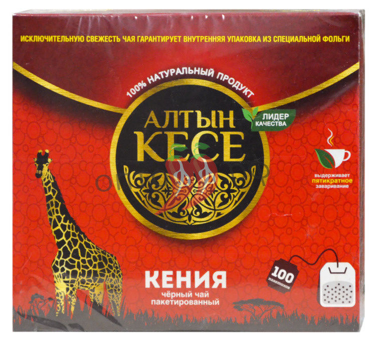 Чай кенийский чёрный Алтын Кесе высший сорт 100 пакетиков 200г ...