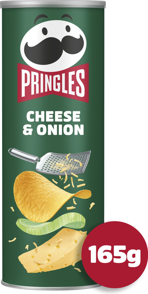 Pringles картофельные чипсы со вкусом сыра и лука, 165 г #1