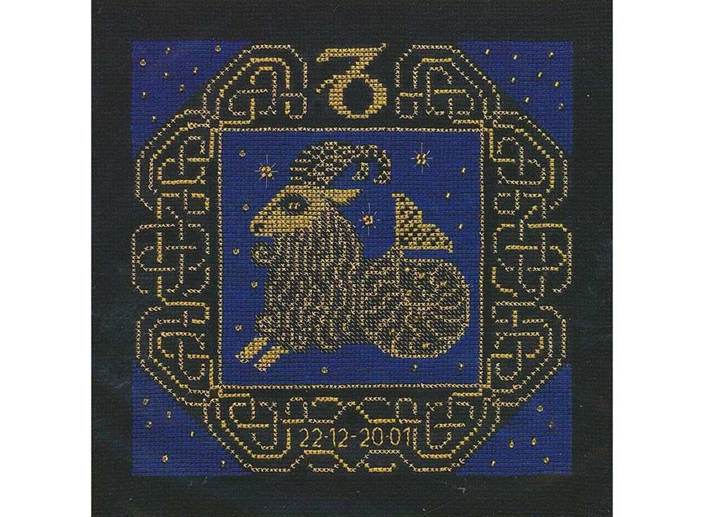 Набор для вышивания Кошачий гороскоп. Козерог, 13x12, Овен