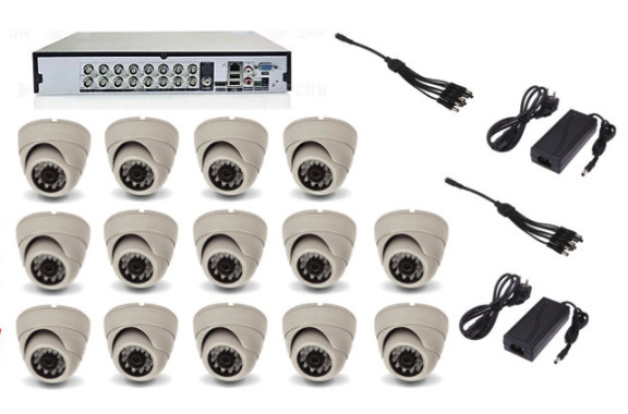 Готовый AHD комплект видеонаблюдения на 14 внутренних камер 2мП Full HD 1080P c ИК подсветкой до 20м #1