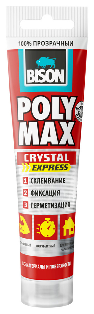 Монтажный Bison Polymax Crystal Express 115g #1