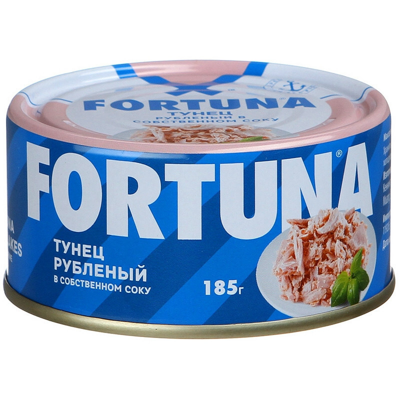 Рыбные консервы Fortuna Тунец рубленый, 185г #1