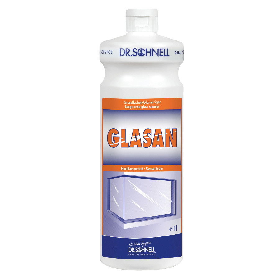 Концентрированное моющее средство для очистки стеклянных поверхностей Glasan, Dr.Schnell, объем: 1 л, #1