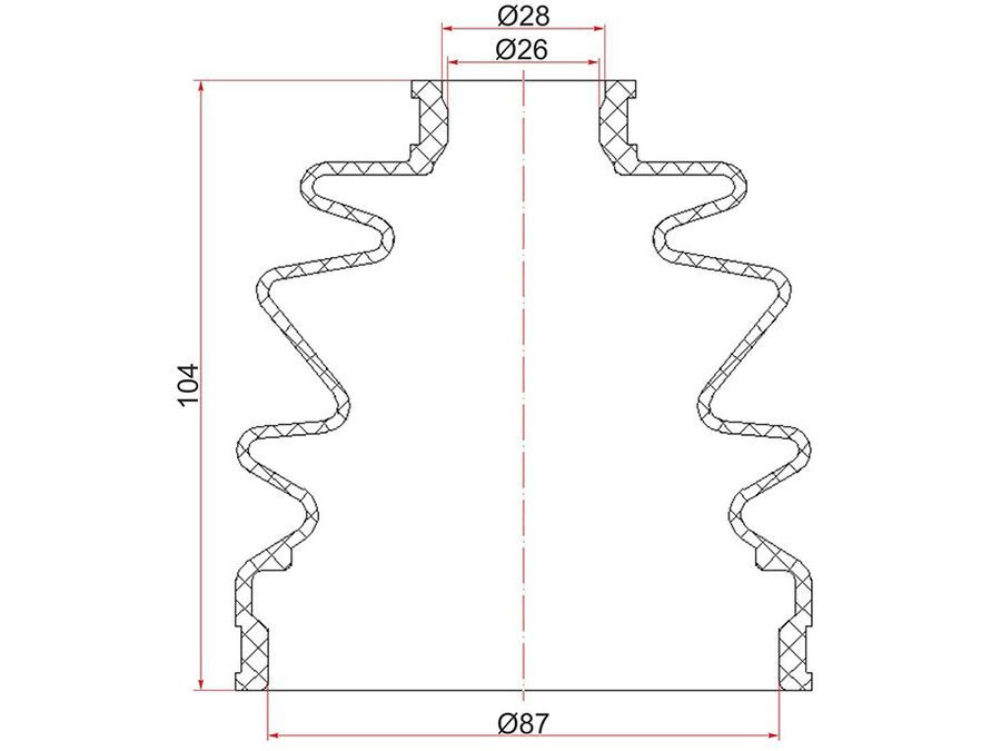 Пыльник шруса наружный TOYOTA CAMRY ACV40,ACV51 06- (2 хомута. резина ...
