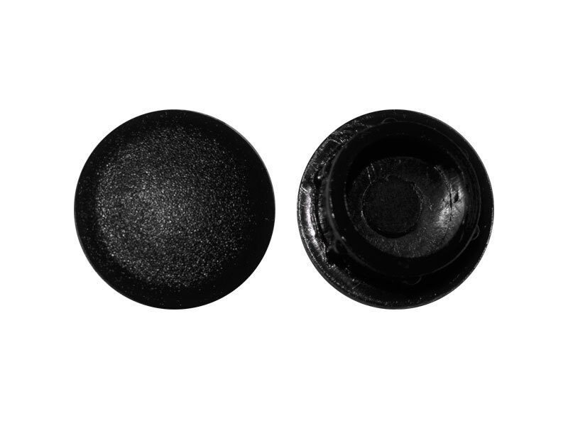 Пластиковая заглушка под отверстие диаметром 14 мм, черного цвета, с диаметром шляпки 17 мм (30шт)  #1