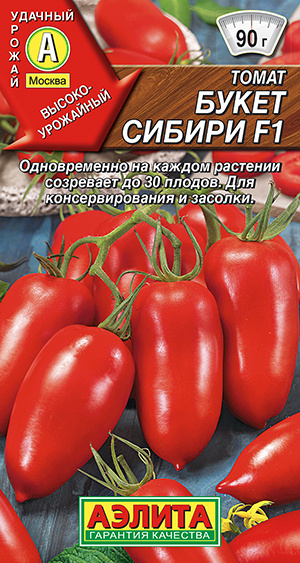 Томат Букет сибири для открытого грунта, устойчив к засухе, для цельноплодного консервирования  #1