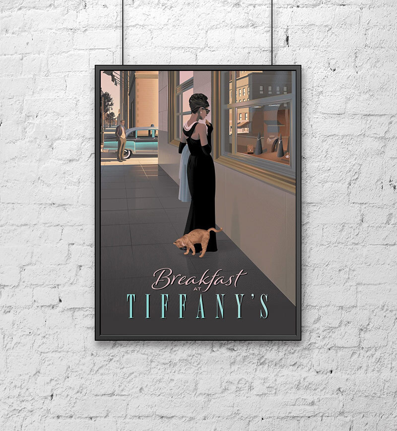 Постер для интерьера на стену (50х70 см). Кино Завтрак у Тиффани (Breakfast at Tiffany's) #1