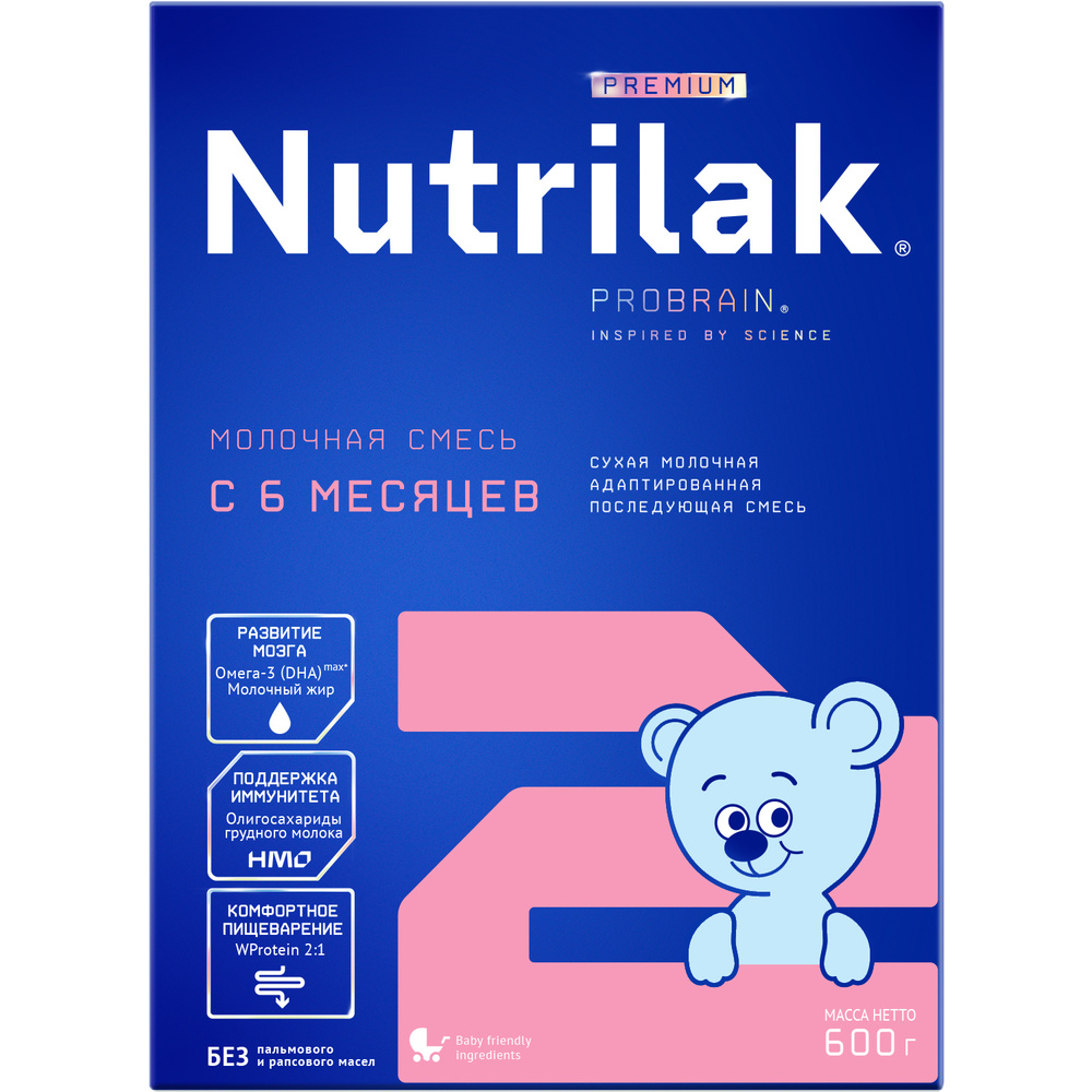 Молочная смесь Nutrilak Premium 2, с 6 месяцев, для поддержания иммунной системы, 600 г  #1