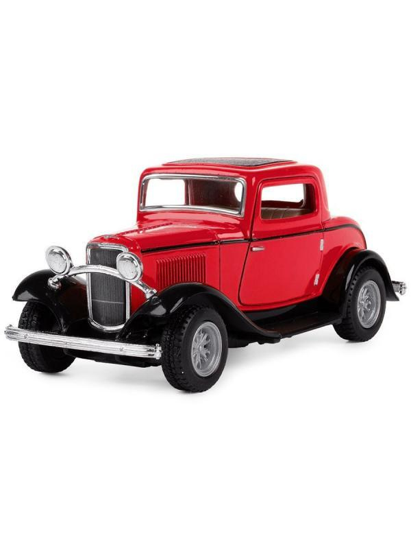 Машинка металлическая Форд Купе Ford 3-Window Coupe 1932 Kinsmart 1:34 5332DKT инерционная, цвет Красный #1