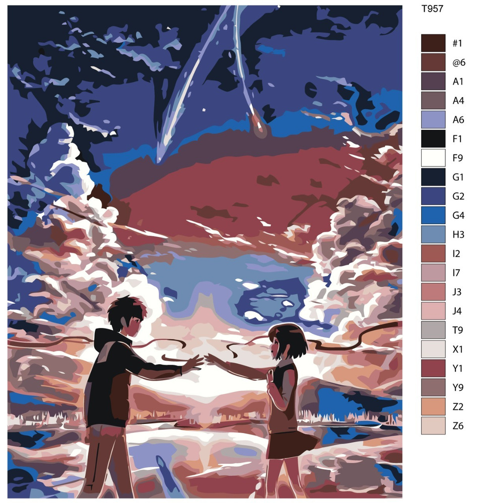 Картина по номерам T957 