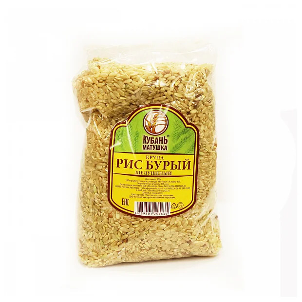 Рис бурый шелушеный Кубань Матушка 600 гр 5 упаковок #1