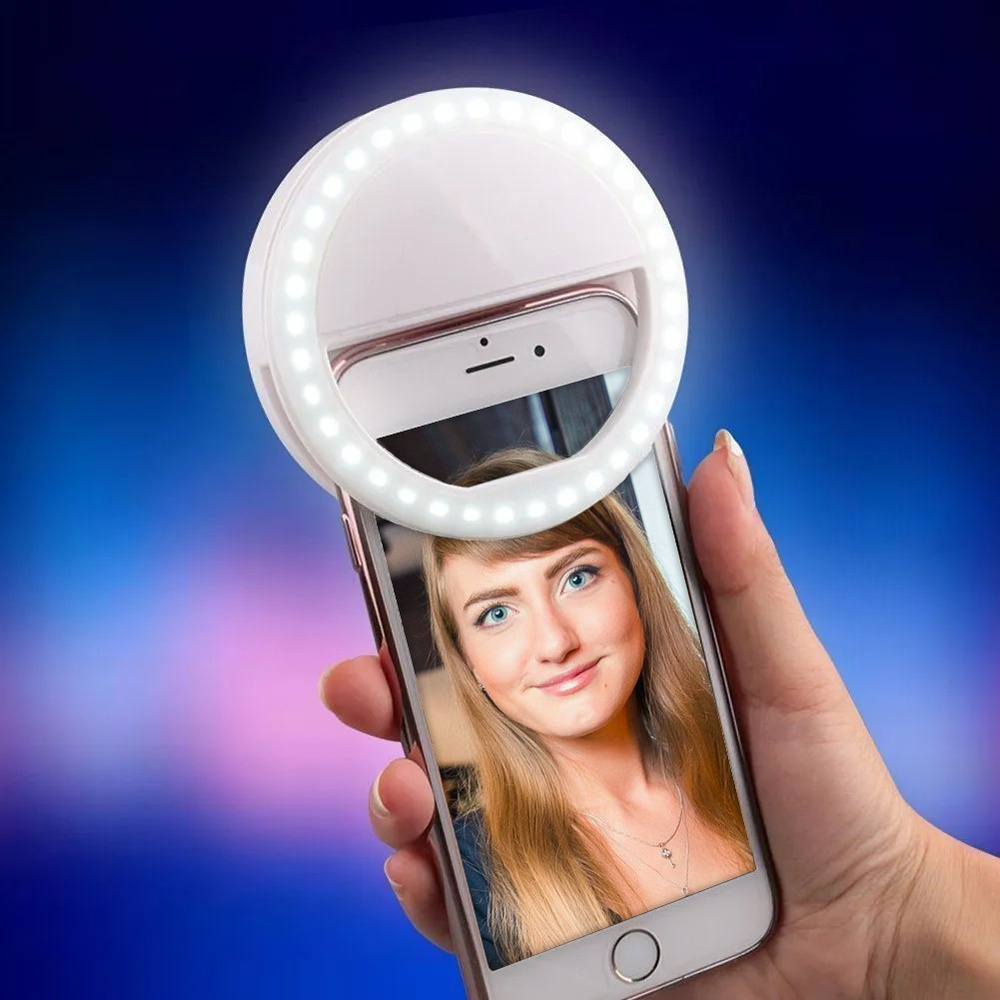 Подсветка для селфи кольцо вспышка лампа для мобильной фото / видео съемки вспышка на телефон / подсветка для камеры / селфи лампа Selfie Ring Light - купить с доставкой по выгодным ценам