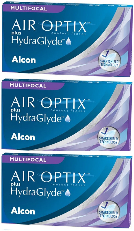 Air Optix Plus HydraGlyde Multifocal +0.75 / HIGH (высокая аддидация) / 14.2 / 8.6, 9 штук (3 пачки по #1