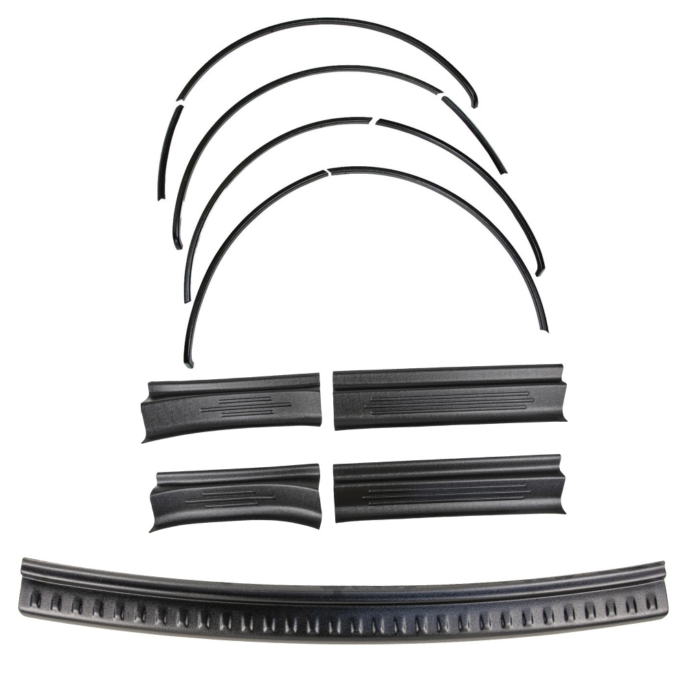 Накладки: на задний бампер, в проем дверей, на арки для KIA Rio / Киа ...