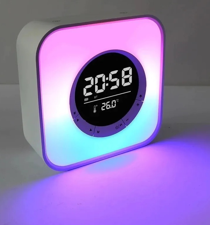 Умные настольные часы, будильник, календарь с подсветкой RGB, 10 цветов .