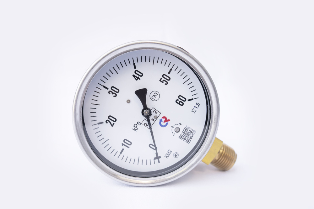 Манометр низкого давления (напоромер) "РОСМА" КМ-22P 0-60кПа G1/2, кл.т ...