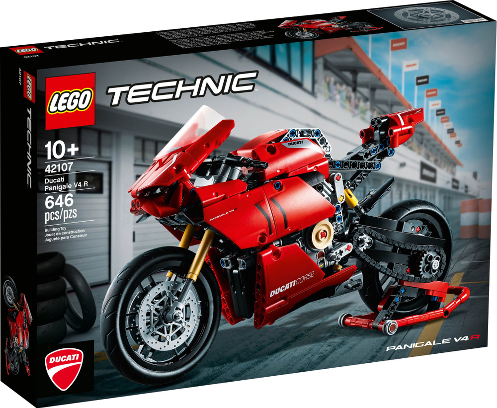 Лего Technic серия, LEGO Конструктор, лего 42107 Ducati Panigale V4 R,  Игрушки Lego для мальчиков и девочек - купить с доставкой по выгодным ценам  в интернет-магазине OZON (1339486608)