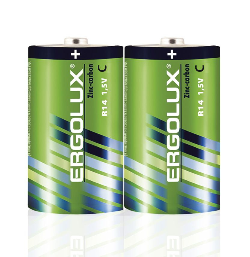 Батарейки солевые Ergolux тип C, 2 шт. - купить с доставкой по выгодным ...
