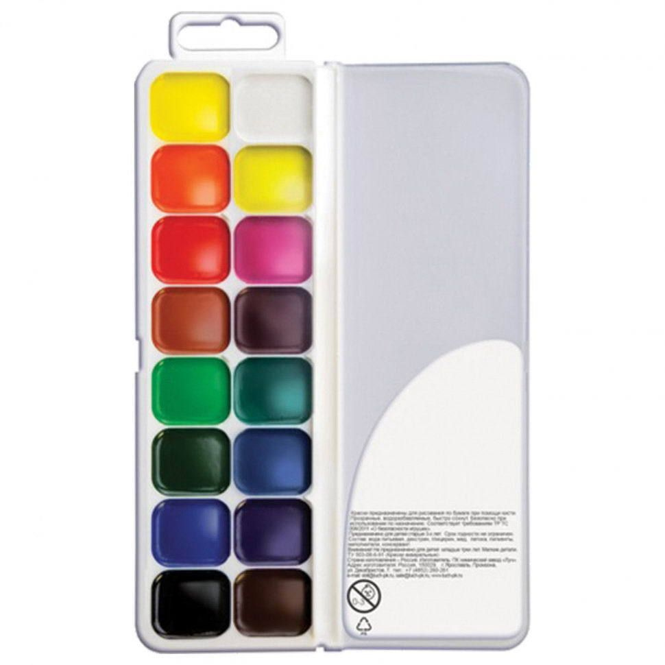 Акварель Классика 16 цветов, с кистью - купить с доставкой по выгодным ...
